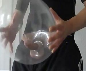 boy cums inside a balloon
